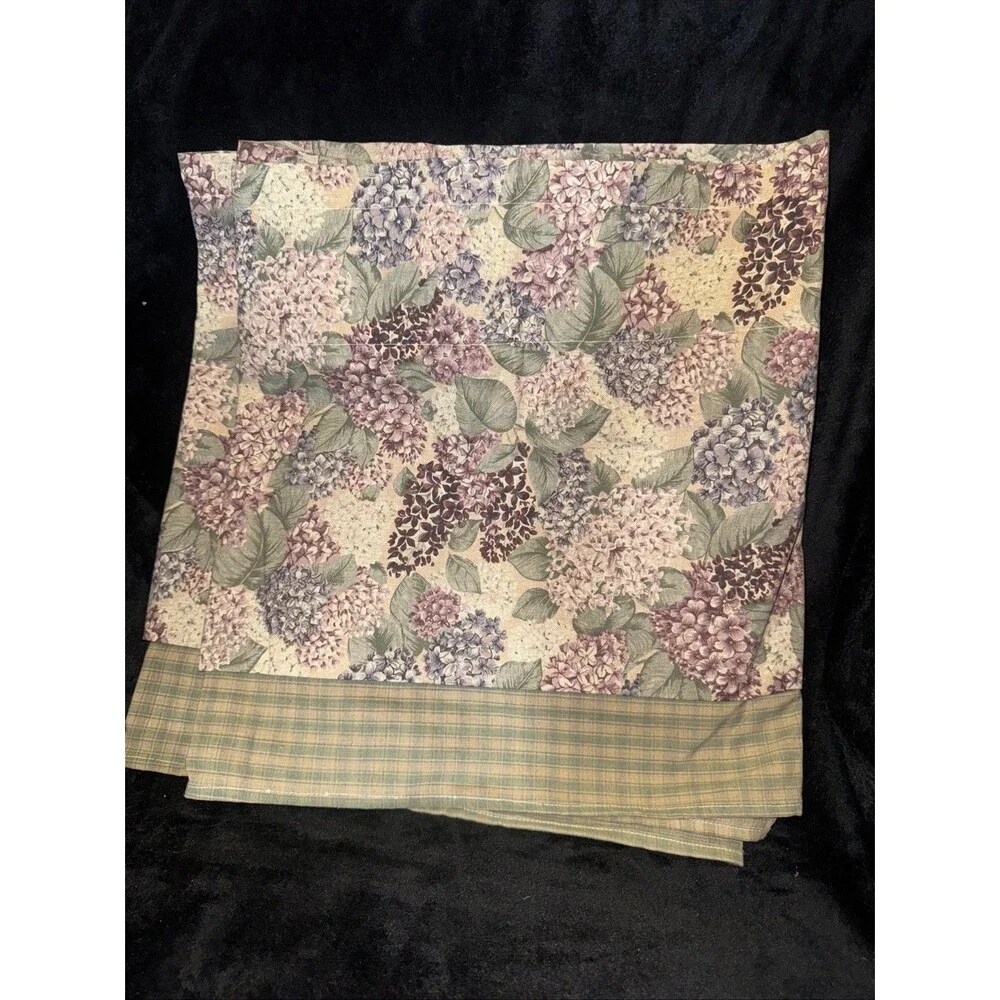 Cranston Home Fashions Lilac Floral Fabric Purple Flowers Valence 134X16.5